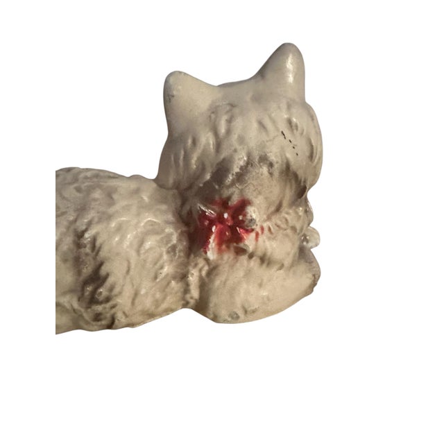 1950s Vintage 1950’s Chalkware Persian Feline Statue For Sale - Image 5 of 11