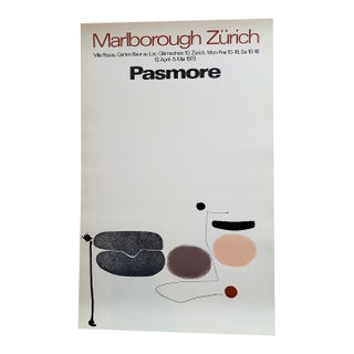 Victor Pasmore (1908-1998), Marlborough Zürich, 1973, Vintage Exhibition Poster, Printed in Switzerland For Sale
