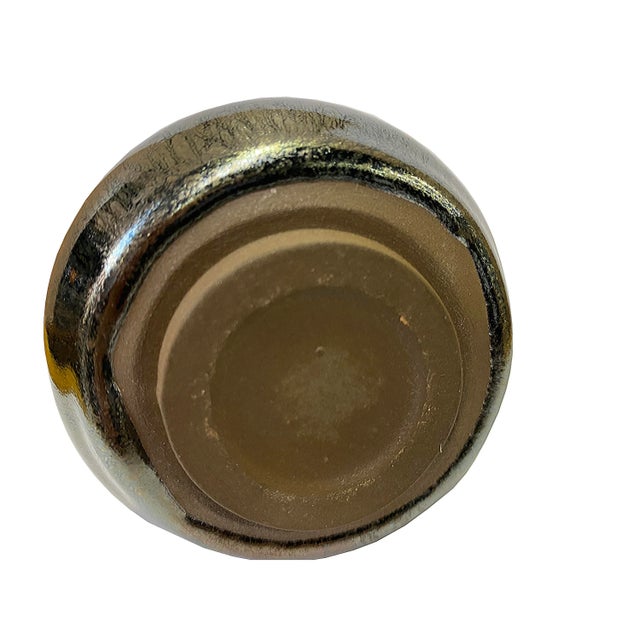 Chinese Handmade Jianye Clay Silver Black Glaze Decor Teacup Display For Sale In San Francisco - Image 6 of 7