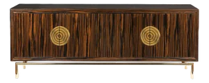 Italian Ebano Sin Collection Mobile Credenza with Four Doors from VGnewtrend