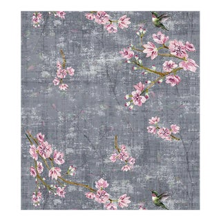 Nicolette Mayer through The House of Scalamandre Blossom Fantasia Wallcovering, Charcoal For Sale