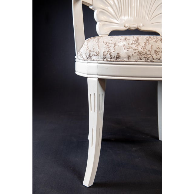 Early 20th Century Vintage Grotto Style Shell Back Dining Chairs. Set of 6 For Sale - Image 6 of 7