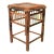 Boho Chic Square Burnt Bamboo Plant Stand / Pedestal For Sale