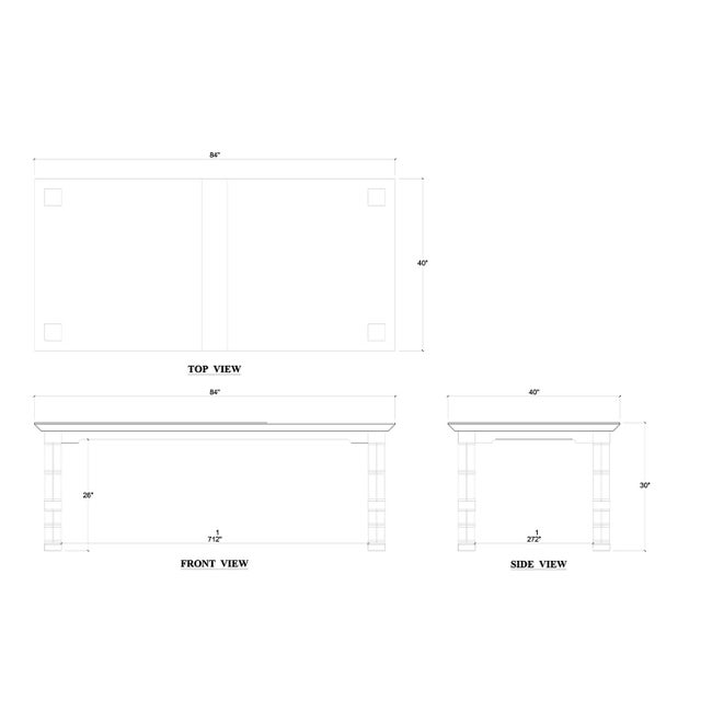 Tan Palm Beach Regency Dining Table - 84" For Sale - Image 8 of 8