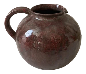 1964 Studio Brown Round Glazed Pitcher - Marked