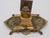 Vintage Elaborate Brass Desk Inkwell Stand With Pen Trays For Sale In New York - Image 6 of 9