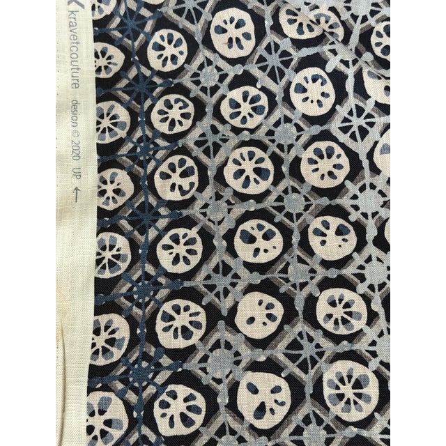 2020s Kravet Couture Procida Indigo Fabric procida.50 Modern Colors-Sojourn Collection 12 Continuous Yards For Sale - Image 5 of 6