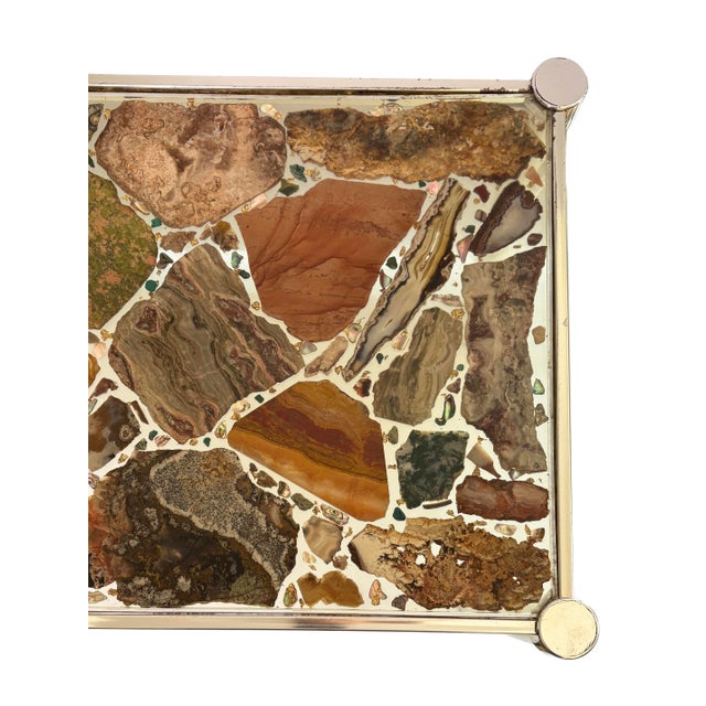 Plastic Mid 20th Century Grand Tour Style Marble Pattern in Resin Drink or Side Table For Sale - Image 7 of 8
