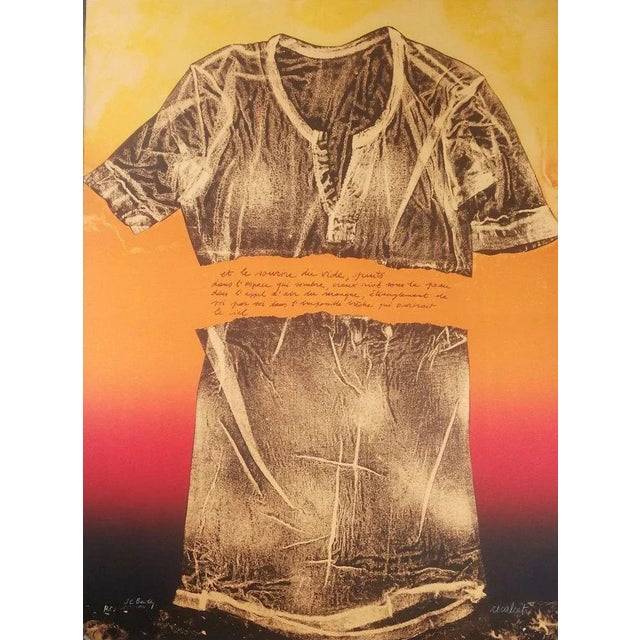 Ât le sourire du vide - Original Silkscreen by Antonio Recalcati - Late 1900 Late 1900 For Sale - Image 3 of 3