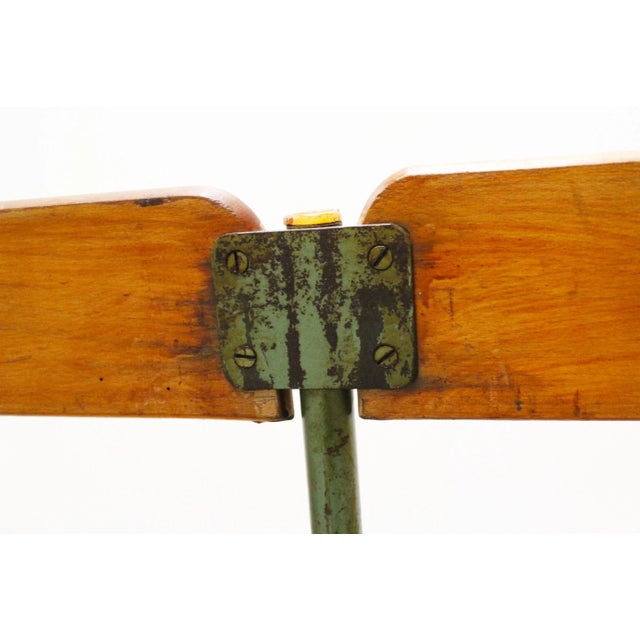 Large French Industrial Bench from Mullca, 1950s For Sale - Image 4 of 13