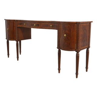 Maitland Smith Sheraton Style Kneehole Design Mahogany Sideboard For Sale
