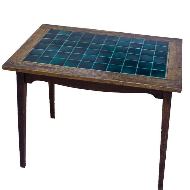 Antique English Wood and Tile Top Pub Table Chairish