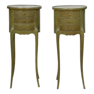 Antique Louis XVI Style Petit Nightstand End Tables - a Pair For Sale