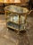 Transitional Vintage French Gilt Brass Bar Cart For Sale - Image 3 of 7