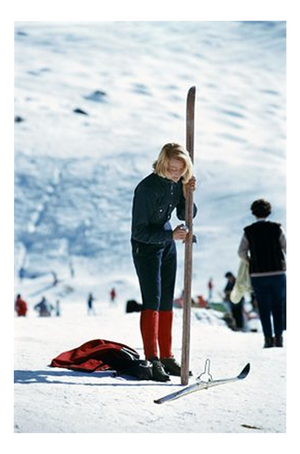 Slim Aarons, Verbier Skier, Limited Edition Estate Stamped Photographic Print, 2000s