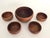 Offered is a set of hand turned teak wood bowls made in Thailand for GoodWood in the 1970s. They feature a deep bubble...