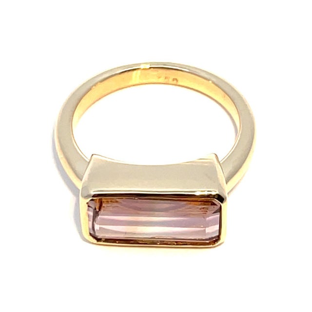 18k Yellow Gold 3.3 Caret Tourmaline Signet Ring, Size 6.5 For Sale - Image 10 of 10