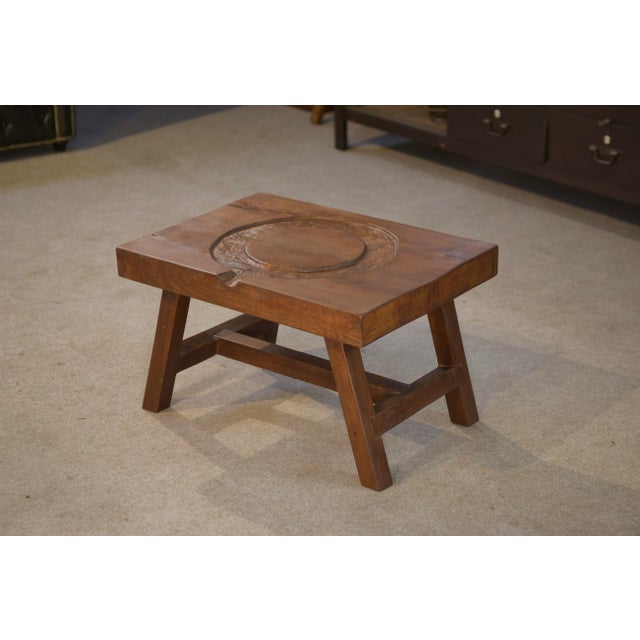 Brutalist Coffee Table in Elm, 1950s For Sale - Image 12 of 12