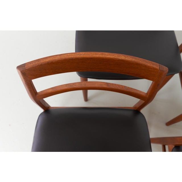 Vintage Danish Teak Dining Chairs by Kjærnulf for Vejle Møbelfabrik, 1960s, Set of 4 For Sale - Image 16 of 18