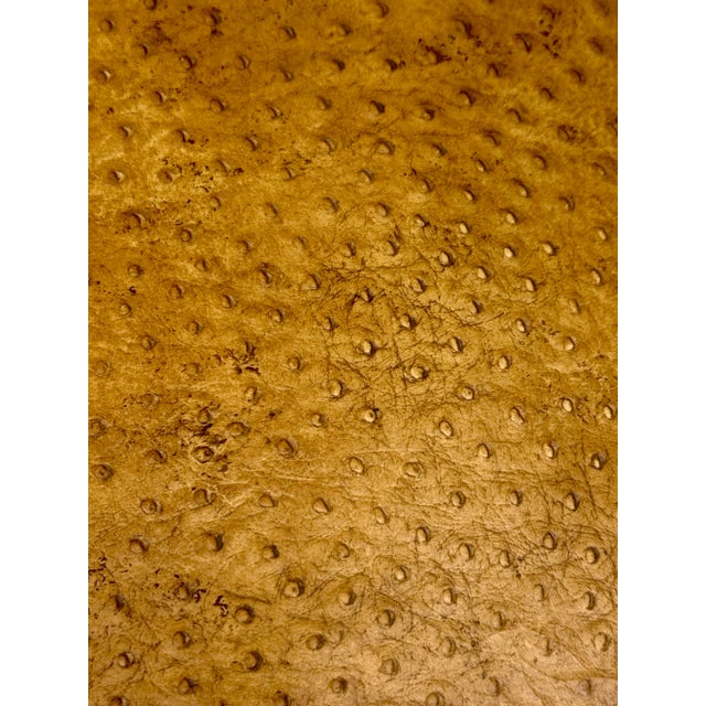 Vintage Maitland-Smith Faux Bamboo and Brass Floor Lamp With Faux Tortoiseshell Lined Leather Shade For Sale - Image 10 of 12