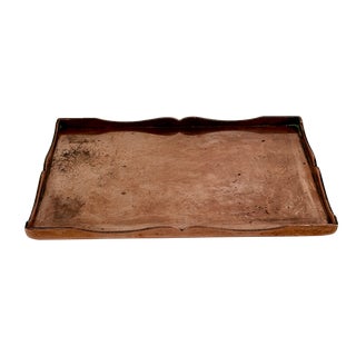 Vintage Mini Copper Tray With Curtain Design For Sale