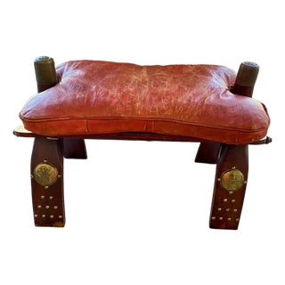 Vintage Camel Saddle Stool For Sale