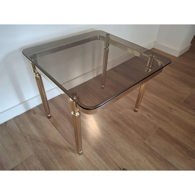 Metal Brass Coffee Table, 1970s For Sale - Image 7 of 11