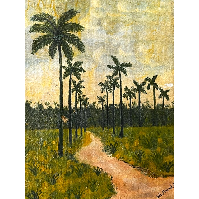 Pair of Late 19th Century Florida Landscape Oil Paintings on Canvas, Signed For Sale - Image 11 of 13