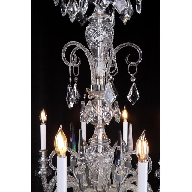 Vintage Bohemian Molded Glass Crystal Chandelier For Sale - Image 11 of 12