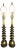 Hollywood Regency Solid Brass Stacked Disc Ring Lamps - A Pair For Sale