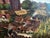 Wood Antique Oil on Canvas - Baden Wurtennberg Germany - Cityscape of Alt - Breisach - St. Stephen Munster Cathedral - Rhine River For Sale - Image 7 of 9