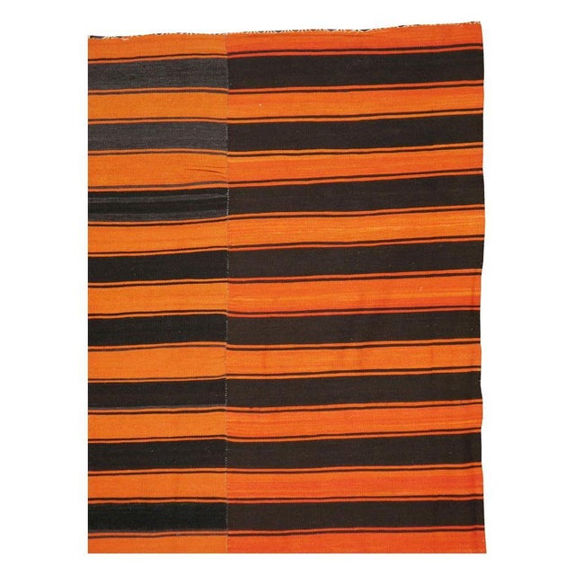 Mid-Century Modern Galerie Shabab Collection Mid-20th Century Turkish Flatweave Kilim Accent Rug For Sale - Image 3 of 10
