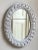 Mid 20th Century Vintage Boho White Wicker Mirror For Sale - Image 5 of 13