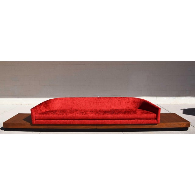 Discover the unparalleled charm of our Large Adrian Pearsall Platform Sofa, a true piece of mid-century modern history....