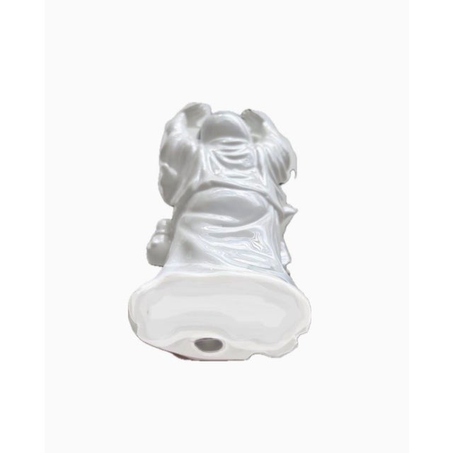 Chinese White Porcelain Laughing Buddha Figurine Vintage For Sale - Image 10 of 10