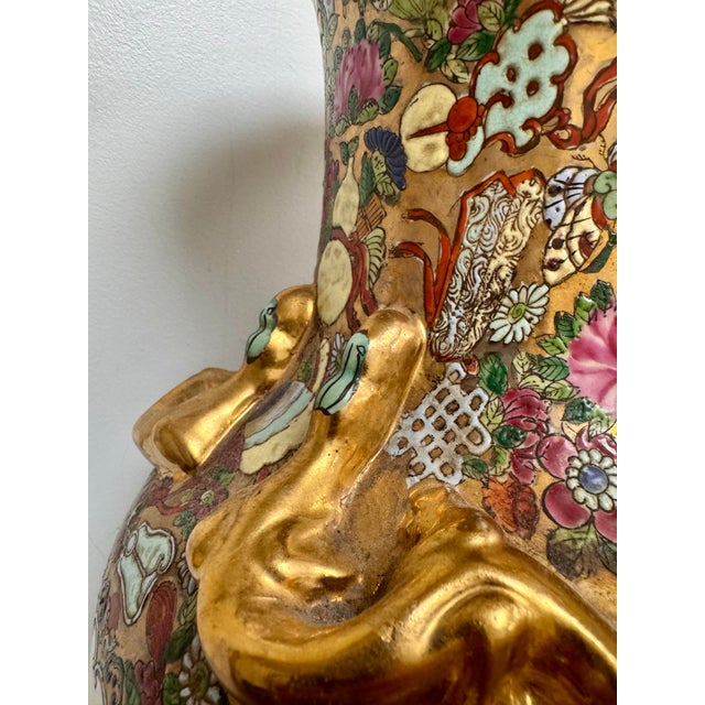 Large Vintage Chinese Famille Rose Style Porcelain Vase, Mid to Late 20th Century For Sale - Image 12 of 12