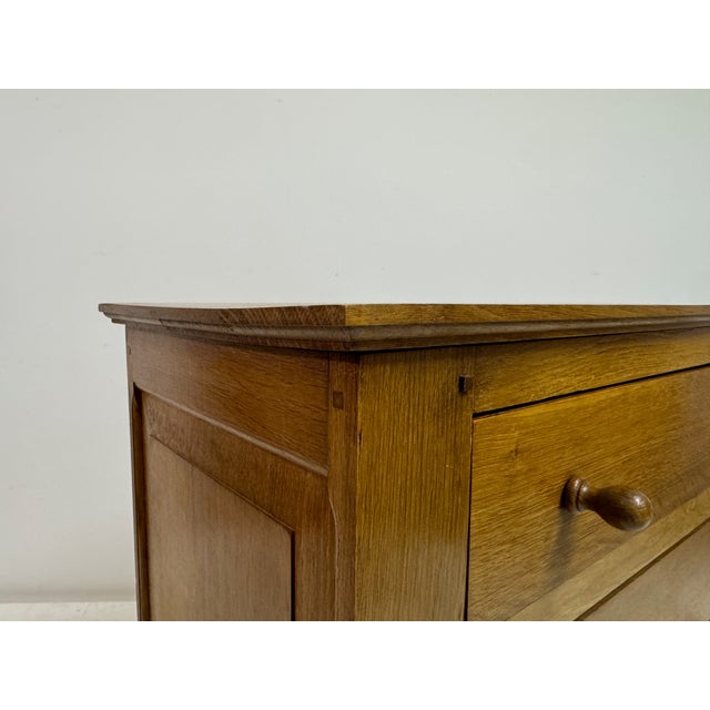 Brutalist Brutalist Belgian Oak Chest of Drawers, 1960s For Sale - Image 3 of 18
