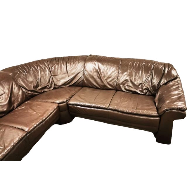 Modular Aniline Leather Sofas, 1980s, Set of 3 For Sale - Image 7 of 8