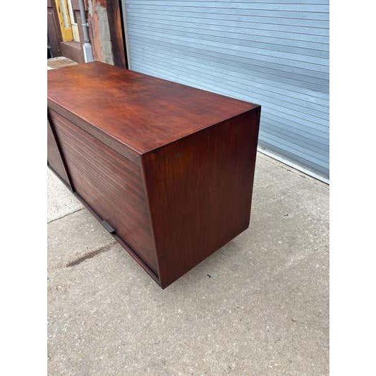 Jens Risom Tambour Door Cabinet/ Credenza. Nice size and scale! Wood finish is all original, not perfect but has a really...