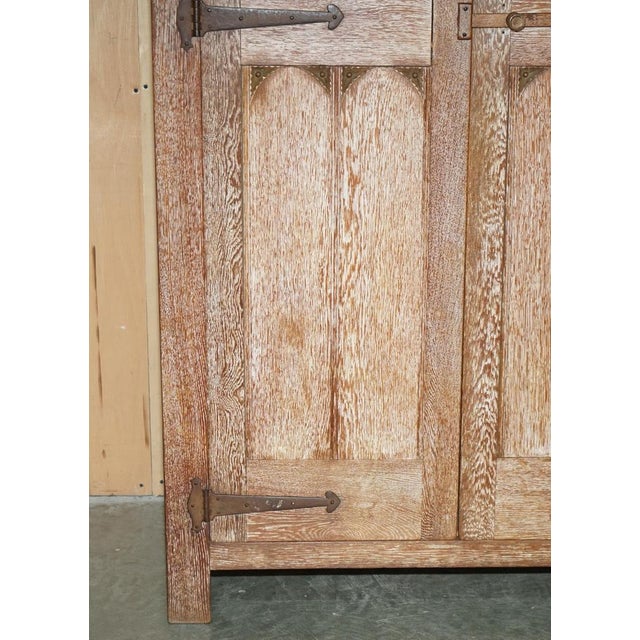 Brown Large Oak Wardrobe from Tudor Furniture, England, 1930s For Sale - Image 8 of 16