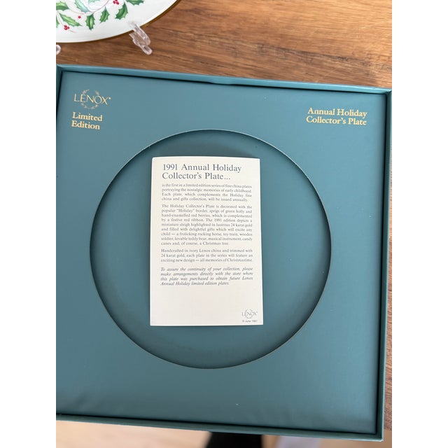 Lenox 1991 Holiday Christmas Serving Plate First Limited Edition For Sale - Image 10 of 10