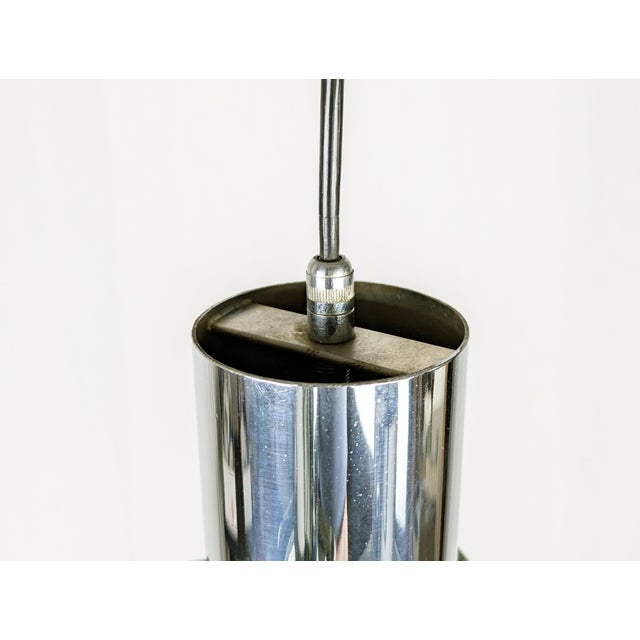 Vintage Three-Lights Pendant in Smoked Glass and Chrome Plated Metal by F. Poli for Seguso, 1960s For Sale - Image 10 of 12