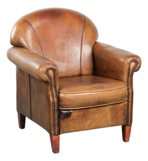 Vintage Brown Sheepskin Armchair