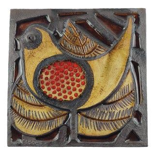 Large Mid-Century Danish Ceramic Relief by Noomi Backhausen for Soholm, 1960s For Sale