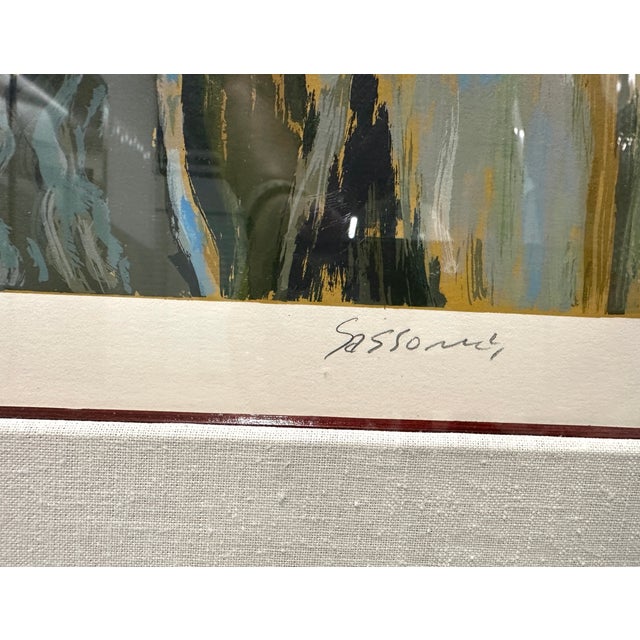 Late 20th Century Marco Sassone "Venice Canal" Signed Limited Edition Serigraph, Gallery Framed, 1988 For Sale - Image 5 of 16