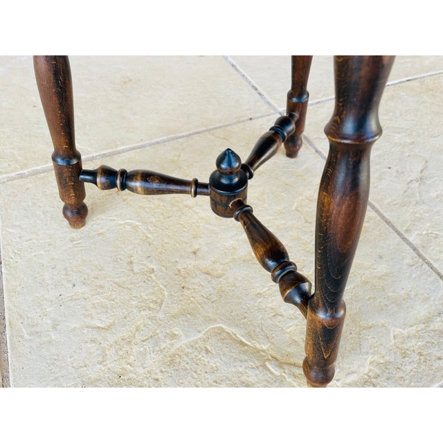 Turned Walnut Tripod Stool For Sale - Image 11 of 18