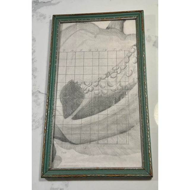 1980s Vintage Bell Pepper Study Pencil Drawing, 1980s For Sale - Image 5 of 13