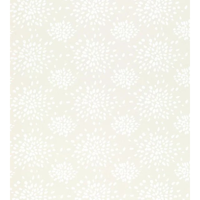 Hinson for The House of Scalamandré Fireworks Wallcovering, White on Off-White For Sale