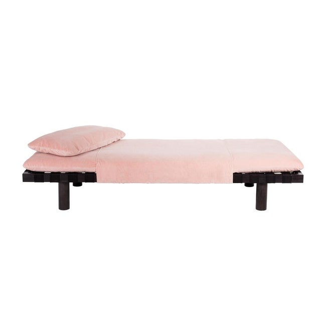Pallet Dirty Pink Velvet Nature Day Bed by Pulpo For Sale - Image 12 of 18