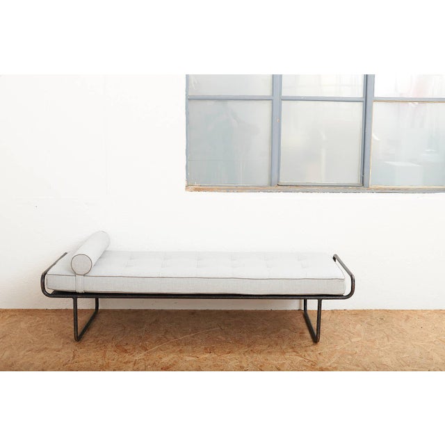 Daybed with Black Lacquered Steel Tubing For Sale - Image 15 of 16